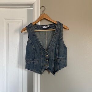 Princess Polly Burrows denim vest top, US 8, NWOT